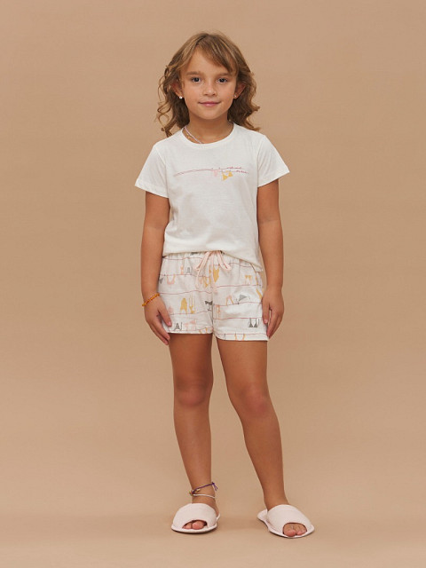 PIJAMA FEMININO SHORT DOLL MANGA CURTA INFANTIL