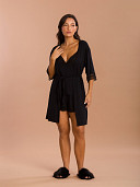 PIJAMA FEMININO ROBE COM DETALHE EM RENDA