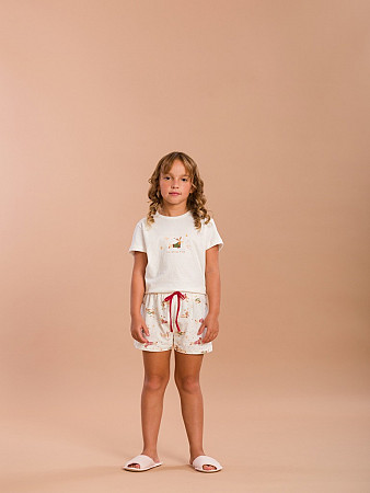 PIJAMA INFANTIL SHORT DOLL MANGA CURTA