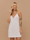 PIJAMA FEMININO CAMISOLA ALÇA COM RENDA
