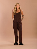 PIJAMA FEMININO PIJAMA LONGO COM ALÇA E DETALHES EM RENDA