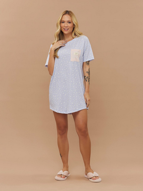 PIJAMA FEMININO CAMISOLA MANGA CURTA