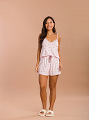 PIJAMA FEMININO SHORT DOLL ALÇA COM DETALHE EM RENDA