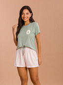 PIJAMA FEMININO SHORT DOLL MANGA CURTA