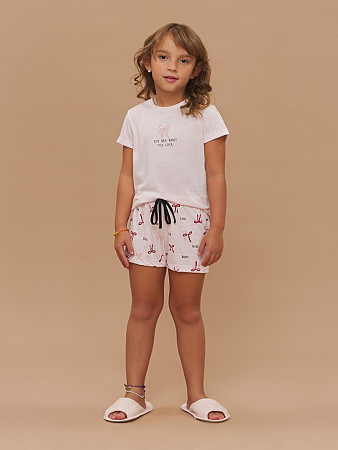 PIJAMA FEMININO SHORT DOLL MANGA CURTA INFANTIL