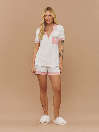 PIJAMA FEMININO CAMISARIA MANGA CURTA