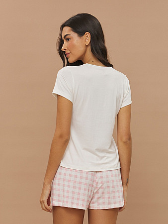 PIJAMA FEMININO SHORT DOLL MANGA CURTA