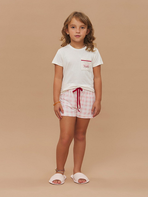PIJAMA FEMININO SHORT DOLL MANGA CURTA INFANTIL