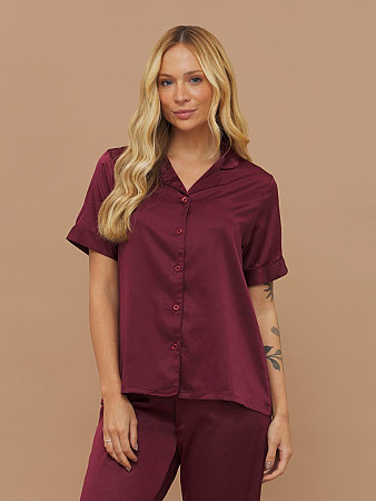 PIJAMA FEMININO CAMISARIA LONGA COM MANGA CURTA