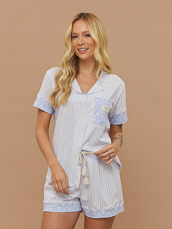 PIJAMA FEMININO CAMISARIA MANGA CURTA