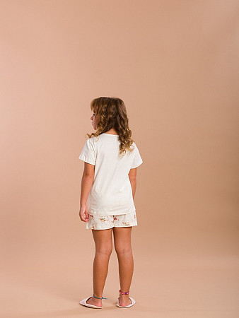 PIJAMA INFANTIL SHORT DOLL MANGA CURTA