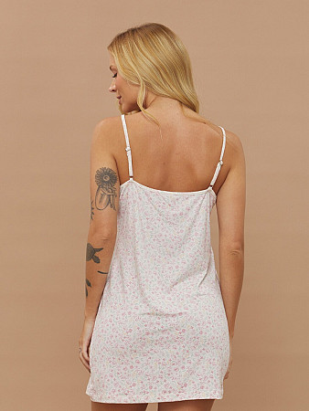 PIJAMA FEMININO CAMISOLA ALÇA COM RENDA