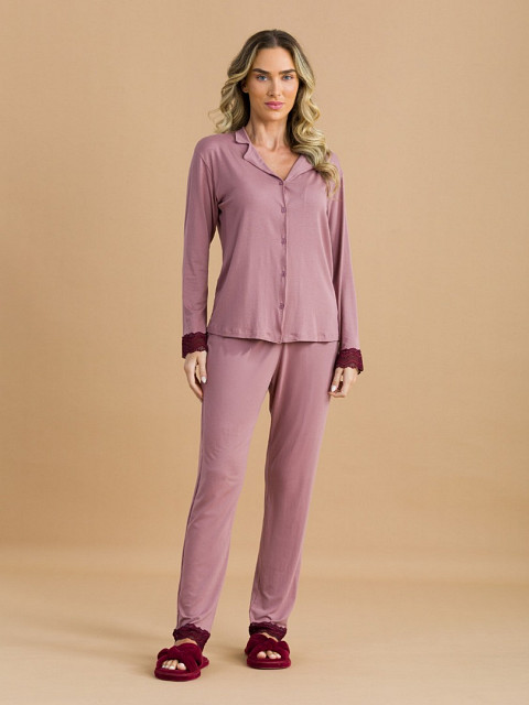PIJAMA FEMININO CAMISARIA LONGO