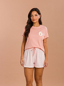 PIJAMA FEMININO SHORT DOLL MANGA CURTA