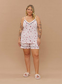 PIJAMA FEMININO SHORT DOLL ALÇA PLUS SIZE