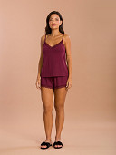 PIJAMA FEMININO SHORT DOLL ALÇA COM DETALHES EM RENDA