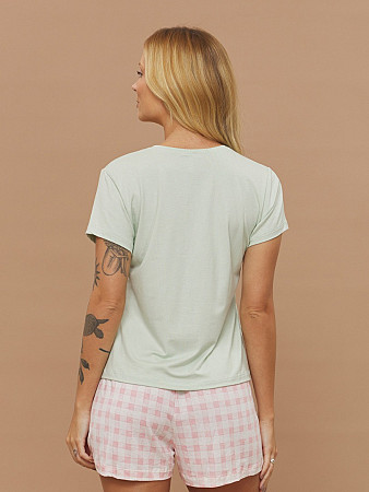 PIJAMA FEMININO SHORT DOLL MANGA CURTA