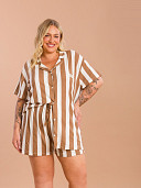 PIJAMA FEMININO PLUS SIZE CAMISARIA CURTA