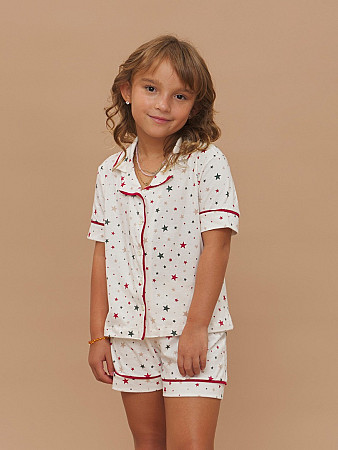 PIJAMA FEMININO CAMISARIA MANGA CURTA INFANTIL
