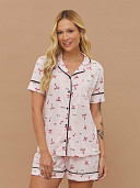 PIJAMA FEMININO CAMISARIA MANGA CURTA