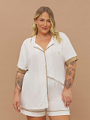 PIJAMA FEMININO CAMISARIA MANGA CURTA PLUS SIZE