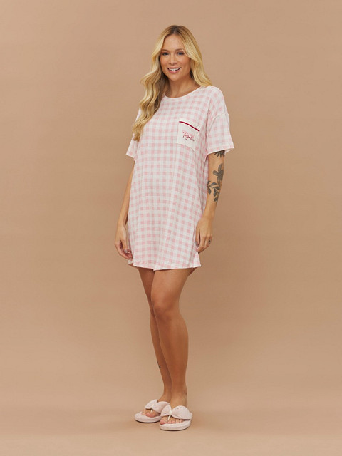 PIJAMA FEMININO CAMISOLA MANGA CURTA