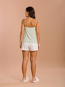 PIJAMA FEMININO SHORT DOLL ALÇA COM DETALHES EM RENDA