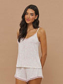PIJAMA FEMININO SHORT DOLL ALÇA COM RENDA