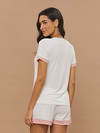 PIJAMA FEMININO SHORT DOLL MANGA CURTA