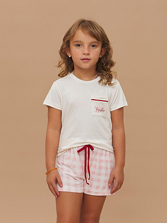 PIJAMA FEMININO SHORT DOLL MANGA CURTA INFANTIL