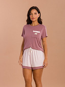 PIJAMA FEMININO SHORT DOLL MANGA CURTA