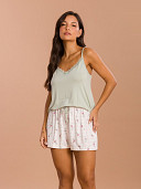 PIJAMA FEMININO SHORT DOLL ALÇA COM DETALHES EM RENDA