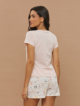 PIJAMA FEMININO SHORT DOLL MANGA CURTA