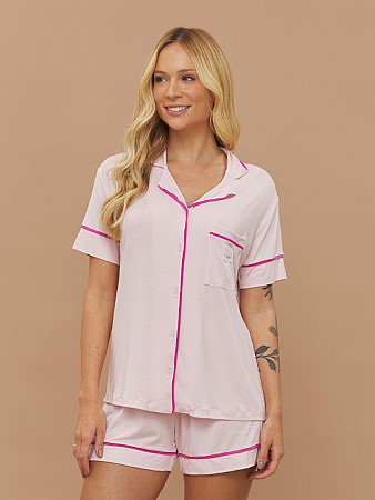 PIJAMA FEMININO CAMISARIA MANGA CURTA