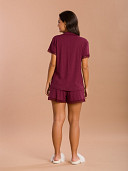 PIJAMA FEMININO CAMISARIA CURTA COM DETALHES EM RENDA