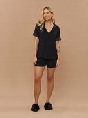 PIJAMA FEMININO CAMISARIA MANGA CURTA COM RENDA