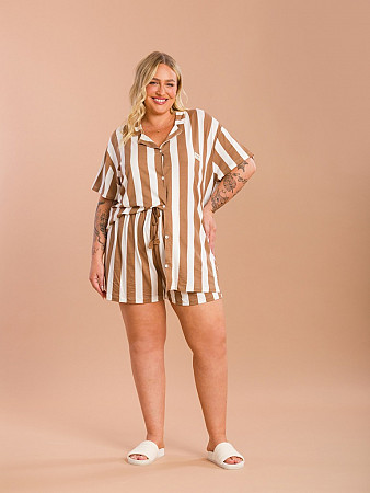 PIJAMA FEMININO PLUS SIZE CAMISARIA CURTA