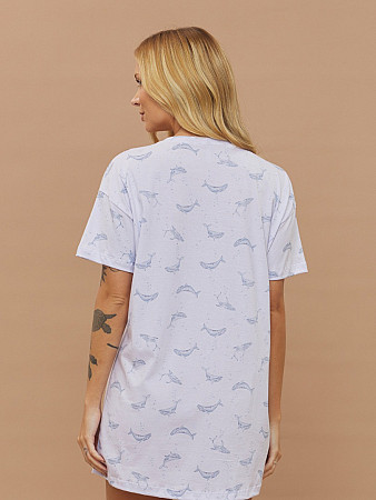 PIJAMA FEMININO CAMISOLA MANGA CURTA