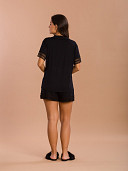 PIJAMA FEMININO SHORT DOLL ALÇA COM DETALHES EM RENDA