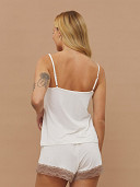 PIJAMA FEMININO SHORT DOLL ALÇA COM RENDA