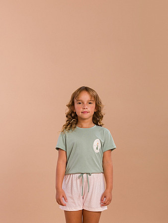 PIJAMA INFANTIL SHORT DOLL MANGA CURTA