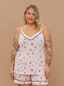 PIJAMA FEMININO SHORT DOLL ALÇA PLUS SIZE
