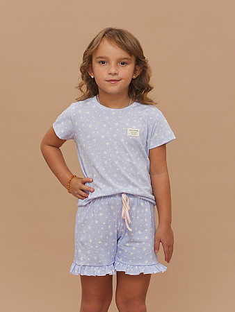 PIJAMA FEMININO SHORT DOLL MANGA CURTA INFANTIL