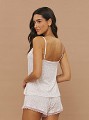 PIJAMA FEMININO SHORT DOLL ALÇA COM RENDA