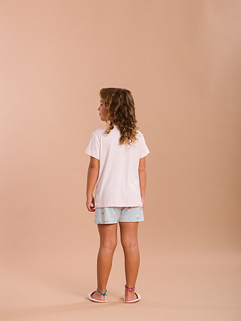 PIJAMA INFANTIL SHORT DOLL MANGA CURTA