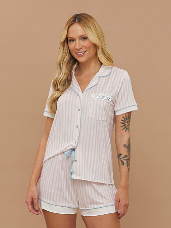 PIJAMA FEMININO CAMISARIA MANGA CURTA