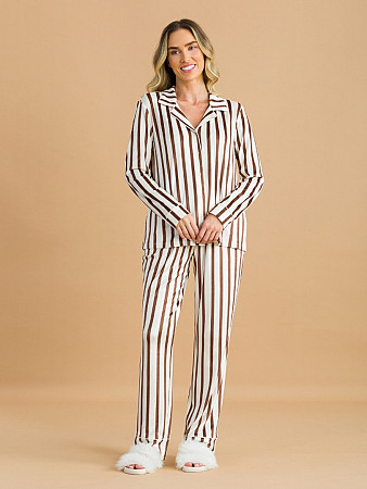 PIJAMA FEMININO CAMISARIA LONGO VELLUR