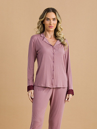 PIJAMA FEMININO CAMISARIA LONGO