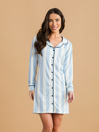 PIJAMA FEMININO CAMISOLA CAMISARIA MANGA LONGA