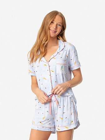 PIJAMA FEMININO CAMISARIA MANGA CURTA